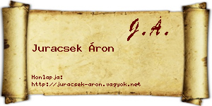 Juracsek Áron névjegykártya