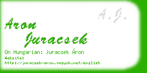aron juracsek business card