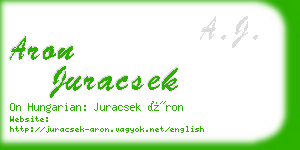 aron juracsek business card